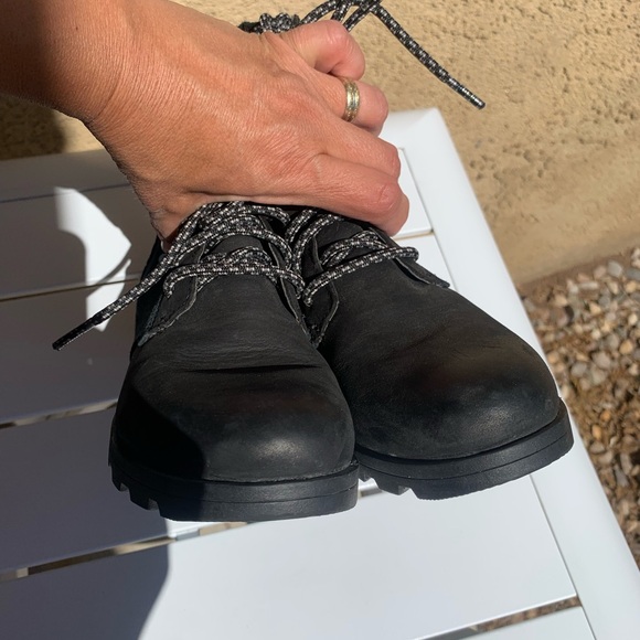 Sorel black leather and suede military combat boots size 5.5 - Picture 10 of 16